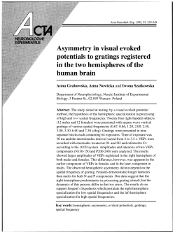Asymmetry in visual evoked potentials to gratings registered in the
