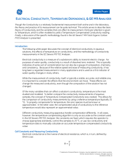 Electrical Conductivity, Temperature Dependence and