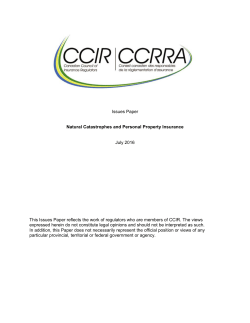 Natural Catastrophes and Personal Property Insurance