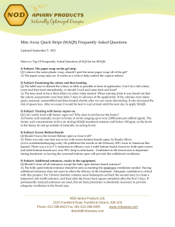 Mite Away Quick Strips (MAQS)