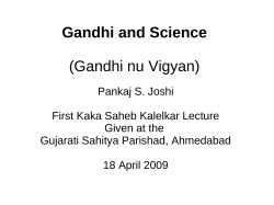 Gandhi and Science