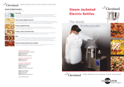 Cleveland Electric Kettle Brochure
