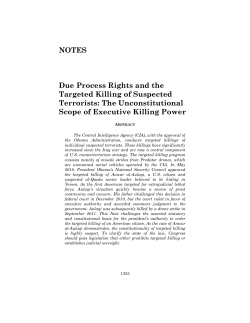 NOTES Due Process Rights and the Targeted Killing
