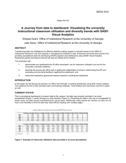 A Journey from data to dashboard - Office of Institutional Research