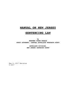 Manual on NJ Sentencing Law