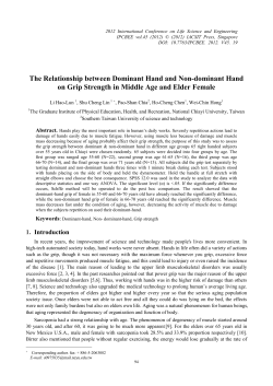 The Relationship between Dominant Hand and Non