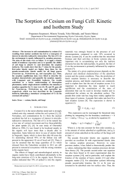 The Sorption of Cesium on Fungi Cell: Kinetic and Isotherm