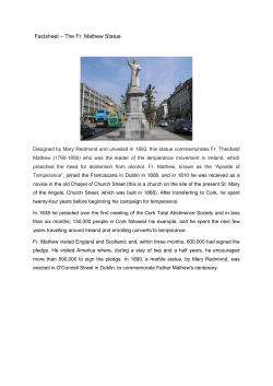Factsheet &ndash; The Fr. Mathew Statue