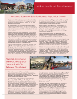 High End, Sophisticated, Pedestrian friendly Retail Center to be