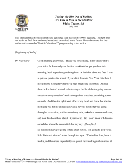 Transcript - Maddie`s Fund