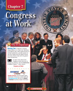 Chapter 7: Congress at Work