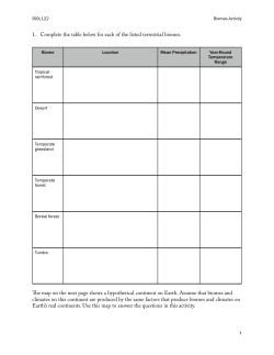 Biomes Activity