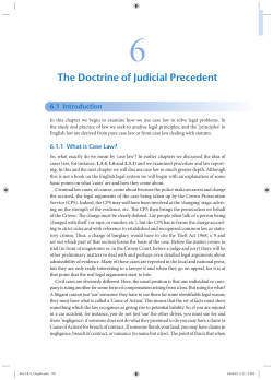 The Doctrine of Judicial Precedent