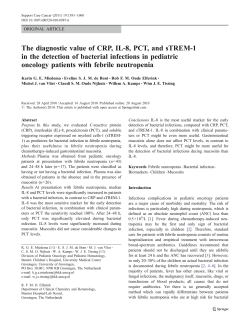 The diagnostic value of CRP, IL-8, PCT, and sTREM