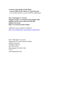 Mongol Conquest - Central Eurasian Studies World Wide