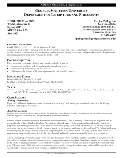 ENGL 2112 D - Joe Pellegrino