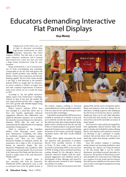 Educators demanding Interactive Flat Panel Displays