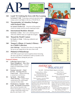 Table of Contents - American Philatelic Society
