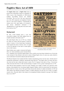 Fugitive Slave Act of 1850