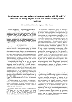 Simultaneous state and unknown inputs estimation with PI and PMI