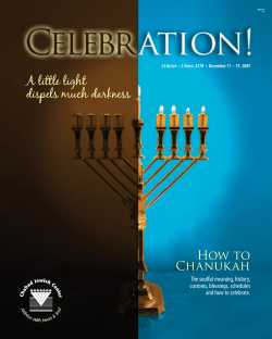How to Chanukah A little light dispels much darkness