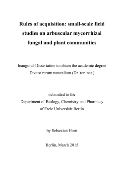 small-scale field studies on arbuscular mycorrhizal fungal and plant