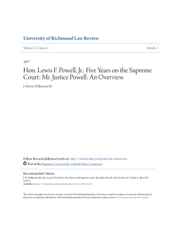 Five Years on the Supreme Court: Mr. Justice Powell