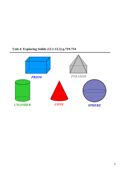 Unit 4: Exploring Solids