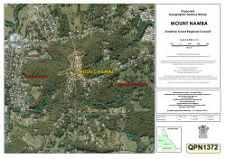 Place Names Plan for the proposed geographical feature of Mount