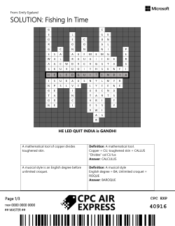 SOLUTION - College Puzzle Challenge