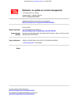 Epistaxis: an update on current management