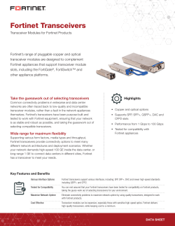 Fortinet Transceivers Data Sheet