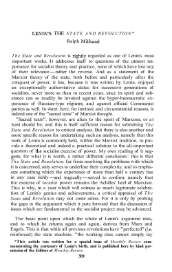 LENIN`S THE STATE AND REVOLUTION* Ralph