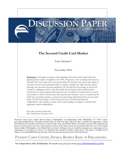 The Secured Credit Card Market