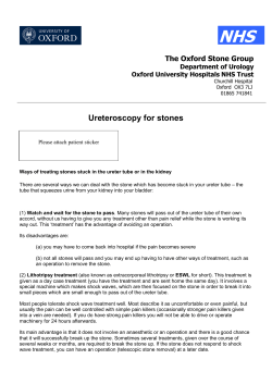 Ureteroscopy for stones