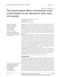 Neuropsychological effects of antiepileptic drugs