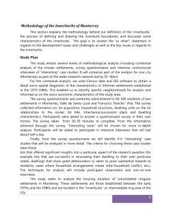 Methodology of the Innerburbs of Monterrey
