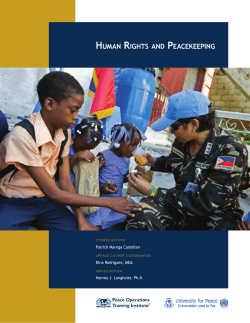 human rights and peacekeeping - Peace Operations Training Institute