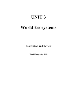 High Latitude Ecosystems