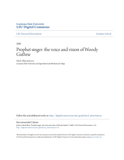 Prophet singer: the voice and vision of Woody Guthrie
