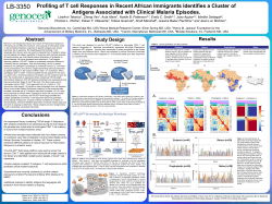 Profiling of T cell responses in recent African