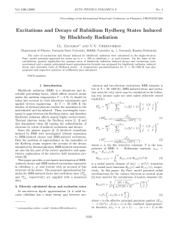 Excitations and Decays of Rubidium Rydberg States Induced by