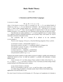 Model theory notes by John Bell
