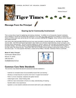 Tiger Times - Volusia County Schools