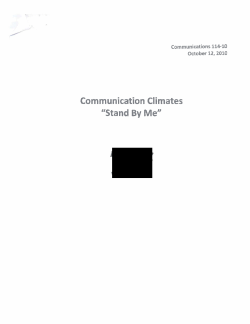 Communication Climates "Stand By Me"