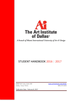 student handbook 2016 | 2017 - Education Management Corporation