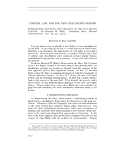 lawyers, law, and the new civil rights history