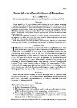 Human Saliva as a Convenient Source of Ribonuclease By S