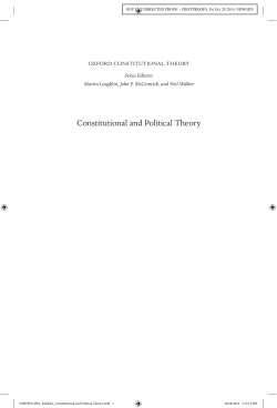 Ernst Wolfgangs Boeckenfoerde`s constitutional and political theory