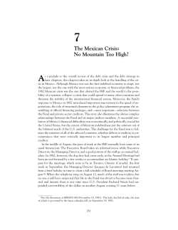 The Mexican Crisis: No Mountain Too High?